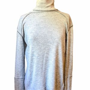 Free People Stonecold Turtleneck Tunic Top Grey